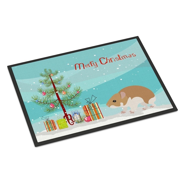 Carolines Treasures 24 x 36 in. Turkish Hamster Merry Christmas Indoor or Outdoor Mat CK4457JMAT - main